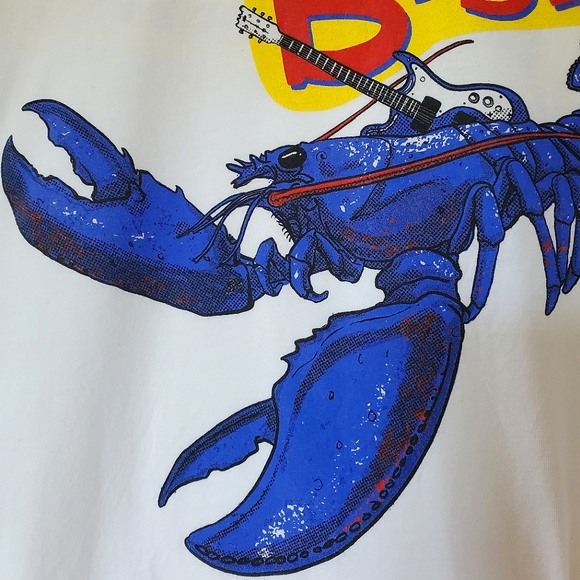 The B-52s Blue Lobster White T-shirt ๐ฆ (Small) - Picture 3 of 9